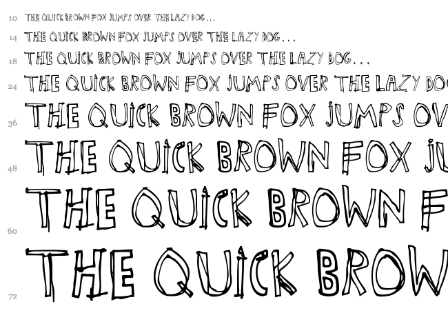 Enfermo Rules font waterfall